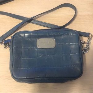 Michael Kors Crossbody Bag - Blue Leather